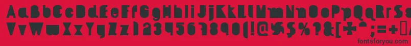 AikelsoBl Font – Black Fonts on Red Background