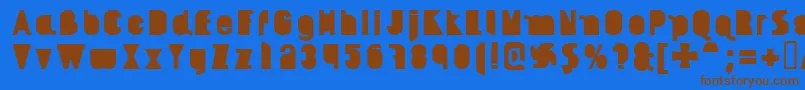 AikelsoBl Font – Brown Fonts on Blue Background