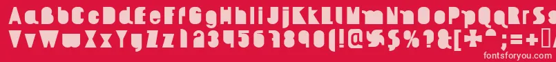 AikelsoBl Font – Pink Fonts on Red Background