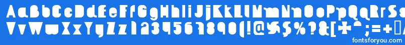 AikelsoBl Font – White Fonts on Blue Background