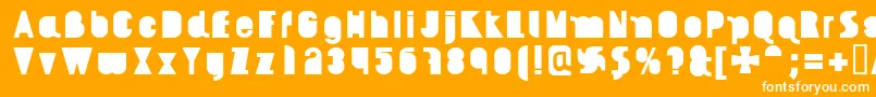 フォントAikelsoBl – オレンジの背景に白い文字