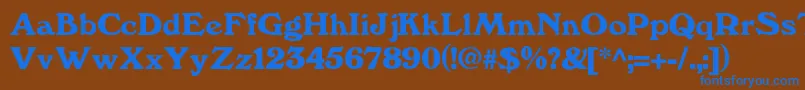 Kesslerdemi Font – Blue Fonts on Brown Background