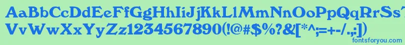 Kesslerdemi Font – Blue Fonts on Green Background