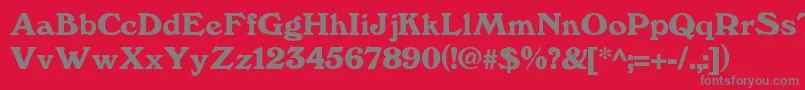 Kesslerdemi Font – Gray Fonts on Red Background