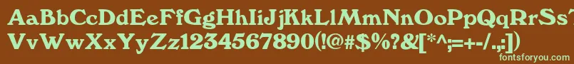 Kesslerdemi Font – Green Fonts on Brown Background