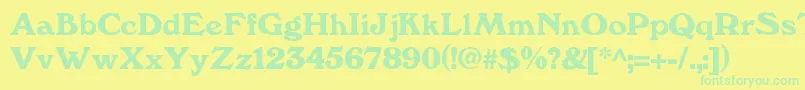 Kesslerdemi Font – Green Fonts on Yellow Background