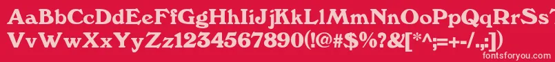 Kesslerdemi Font – Pink Fonts on Red Background