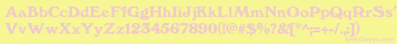 Kesslerdemi Font – Pink Fonts on Yellow Background