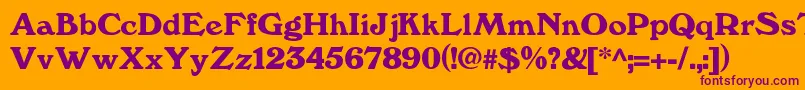 Kesslerdemi Font – Purple Fonts on Orange Background