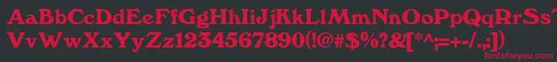 Kesslerdemi Font – Red Fonts on Black Background