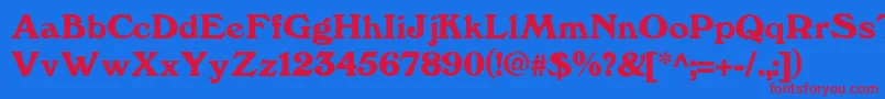 Kesslerdemi Font – Red Fonts on Blue Background