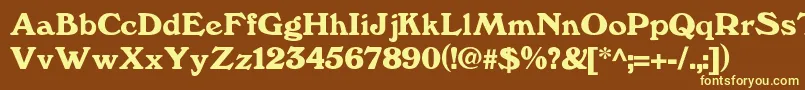 Kesslerdemi Font – Yellow Fonts on Brown Background