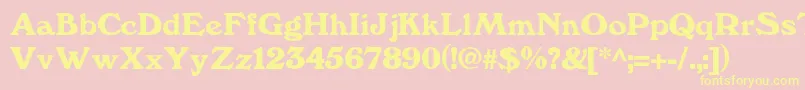 Kesslerdemi Font – Yellow Fonts on Pink Background