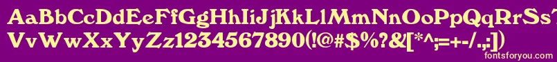 Kesslerdemi Font – Yellow Fonts on Purple Background