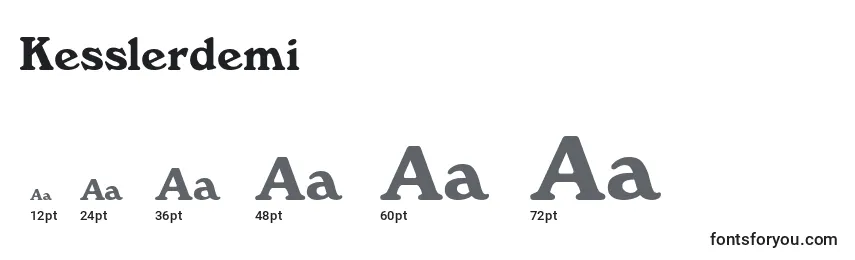 sizes of kesslerdemi font, kesslerdemi sizes