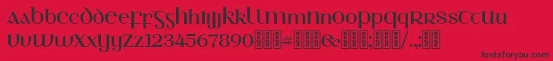 EthlinnDemo Font – Black Fonts on Red Background