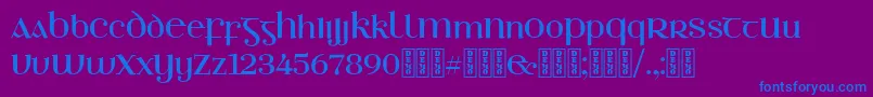 EthlinnDemo Font – Blue Fonts on Purple Background