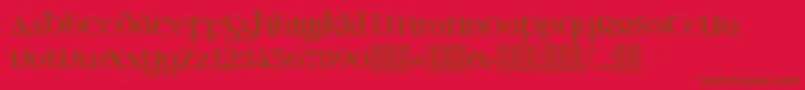 EthlinnDemo Font – Brown Fonts on Red Background