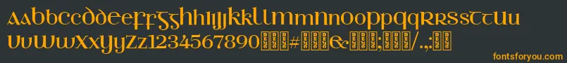 EthlinnDemo Font – Orange Fonts on Black Background