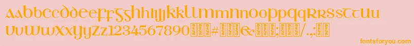 EthlinnDemo Font – Orange Fonts on Pink Background