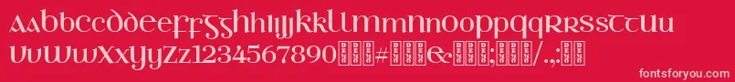 EthlinnDemo Font – Pink Fonts on Red Background