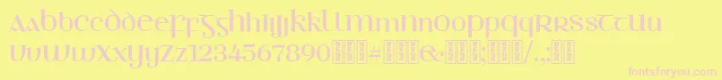 EthlinnDemo Font – Pink Fonts on Yellow Background