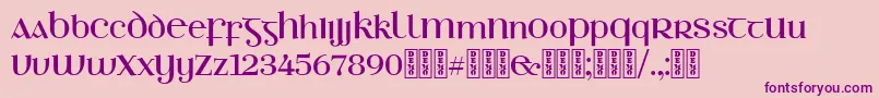 EthlinnDemo Font – Purple Fonts on Pink Background