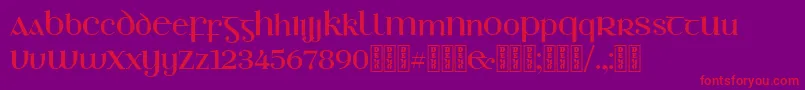 EthlinnDemo Font – Red Fonts on Purple Background