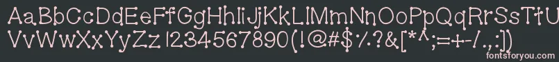 Geldoticaplainlowercasef Font – Pink Fonts on Black Background