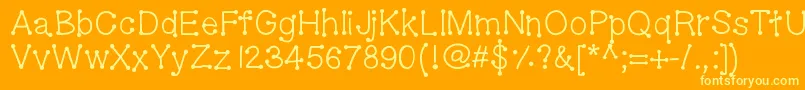 More about Geldoticaplainlowercasef Font Geldoticaplainlowercasef Font – Yellow Fonts on Orange Background