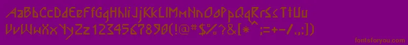 Шрифт Nordic – коричневые шрифты на фиолетовом фоне