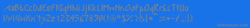 フォントNordic – 青い背景に灰色の文字