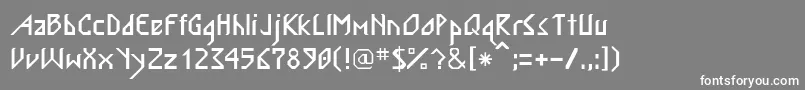 フォントNordic – 灰色の背景に白い文字