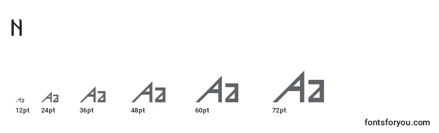 Размеры шрифта Nordic