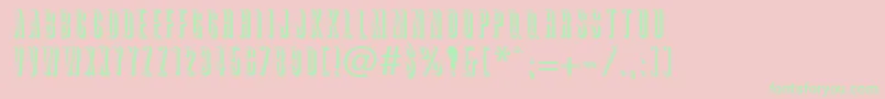 Griffon Font – Green Fonts on Pink Background