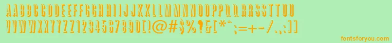 Griffon Font – Orange Fonts on Green Background