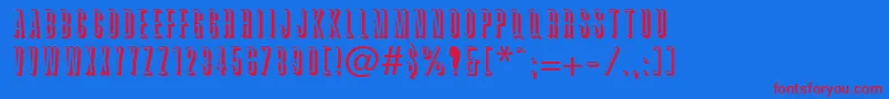 Griffon Font – Red Fonts on Blue Background