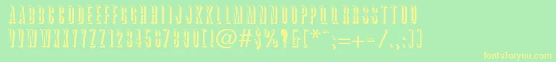 Griffon Font – Yellow Fonts on Green Background