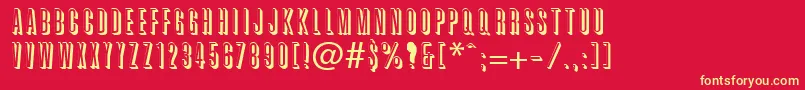 フォントGriffon – 黄色の文字、赤い背景