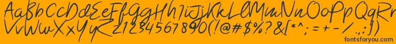 Morsal Font – Black Fonts on Orange Background