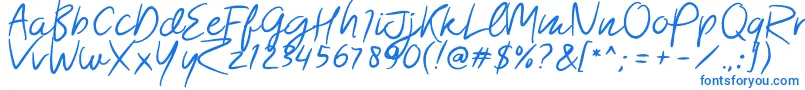 Шрифт Morsal – синие шрифты