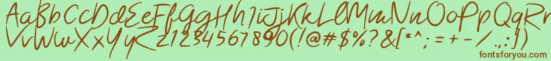 Morsal Font – Brown Fonts on Green Background