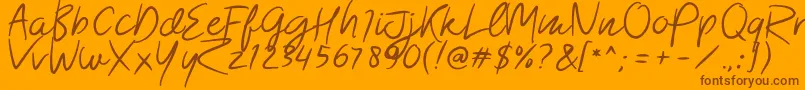 Morsal Font – Brown Fonts on Orange Background