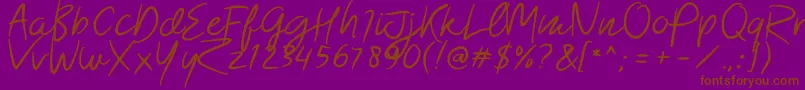 Morsal Font – Brown Fonts on Purple Background