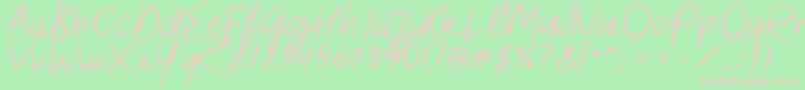 Morsal Font – Pink Fonts on Green Background