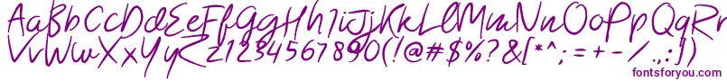 Шрифт Morsal – фиолетовые шрифты на белом фоне