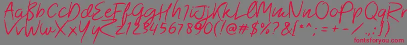 Morsal Font – Red Fonts on Gray Background