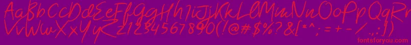 Morsal Font – Red Fonts on Purple Background
