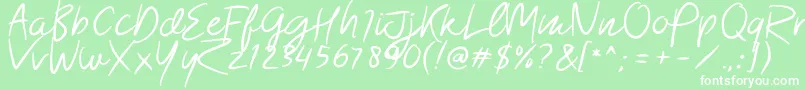 Morsal Font – White Fonts on Green Background