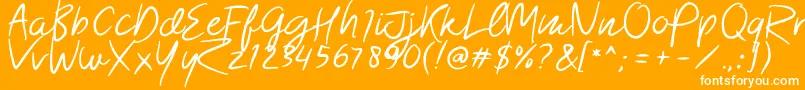 Morsal Font – White Fonts on Orange Background